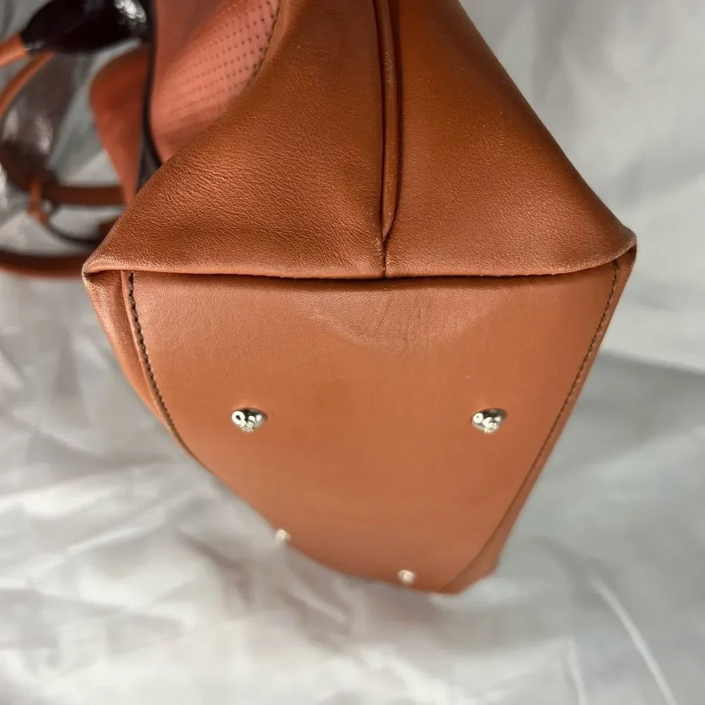 Escada sport leather bag with patent pouch